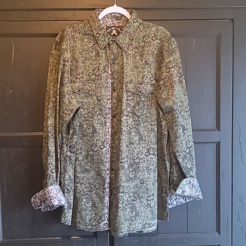 Rock Roll N Soul 2XL Men's Snap Down